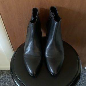 Nine West Leather Wedge Booties
